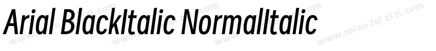 Arial BlackItalic NormalItalic 黑斜体字体转换